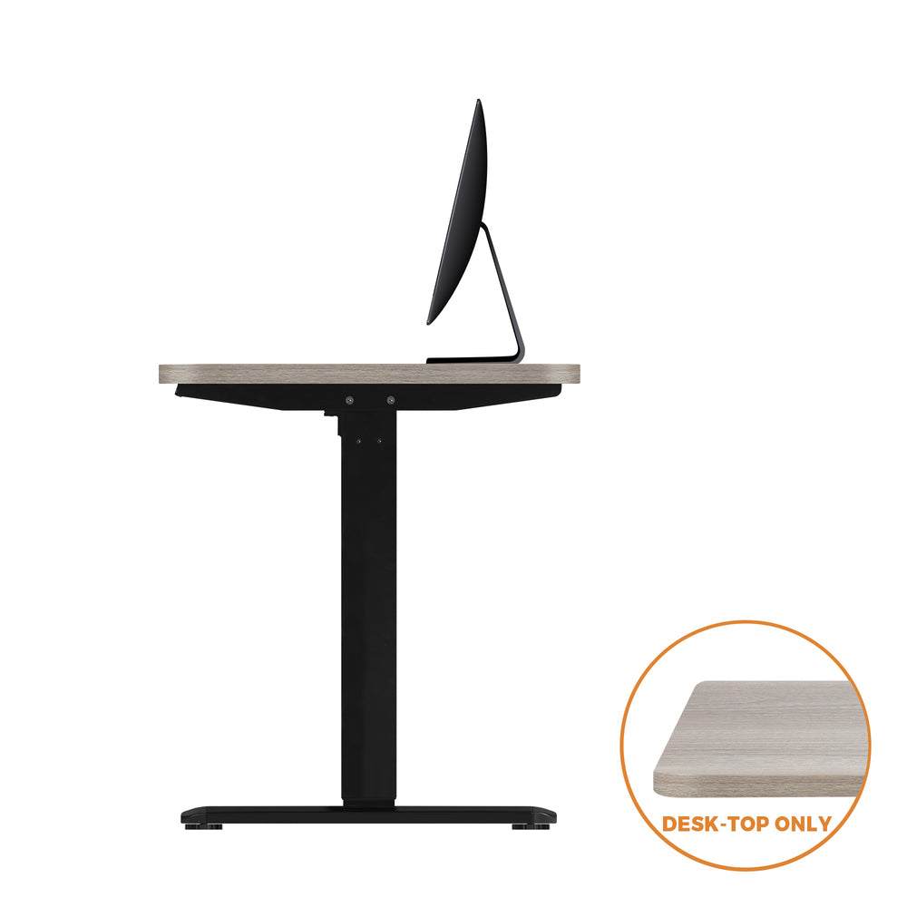 Oikiture Standing Desk Top Adjustable Electric Grey-Oak