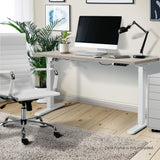 Oikiture Standing Desk Top Adjustable Electric Grey-Oak