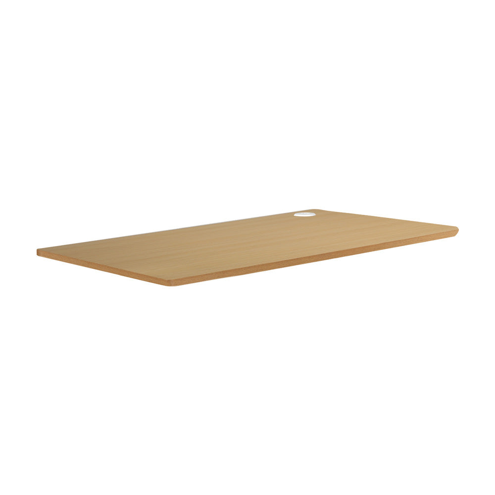 Oikiture Standing Desk Top with Drilled Hole Oak 140x70cm