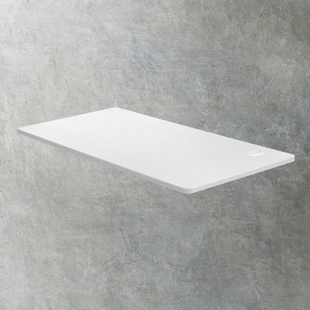 Oikiture Standing Desk Top with Drilled Hole White 140x70cm