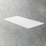 Oikiture Standing Desk Top with Drilled Hole White 140x70cm - Front View