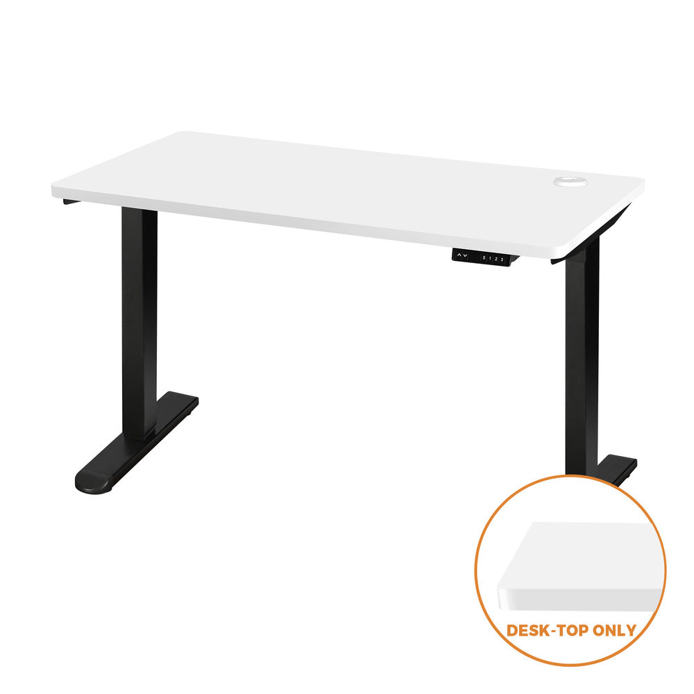 Oikiture Standing Desk Top with Drilled Hole White 140x70cm
