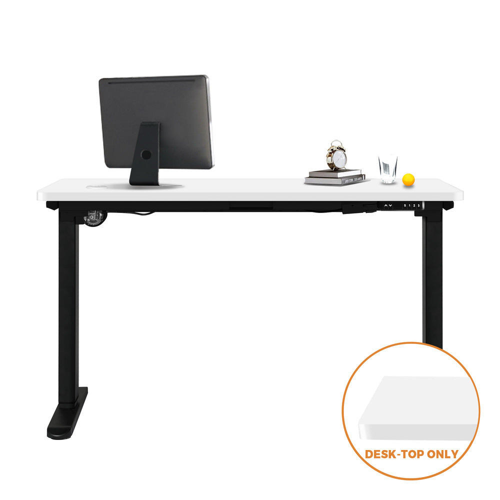 Oikiture Standing Desk Top with Drilled Hole White 140x70cm