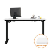 Oikiture Standing Desk Top with Drilled Hole White 140x70cm - Close-Up Angle