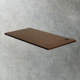 Oikiture Standing Desk Top with Drilled Hole Walnut 140x70cm