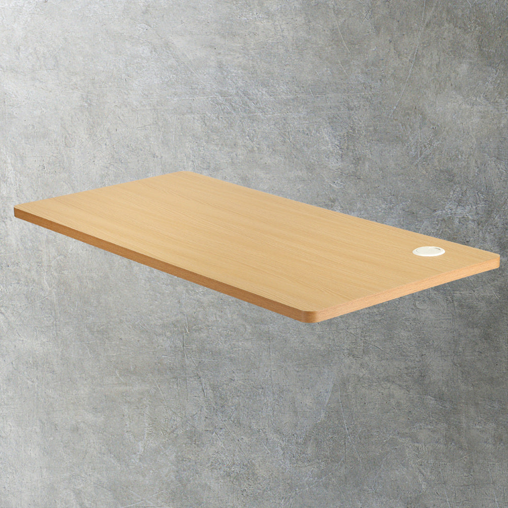 Oikiture Standing Desk Top with Drilled Hole OAK 150x75cm