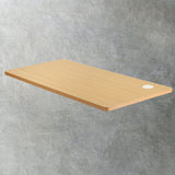 Oikiture Standing Desk Top with Drilled Hole OAK 150x75cm - Top-Down View