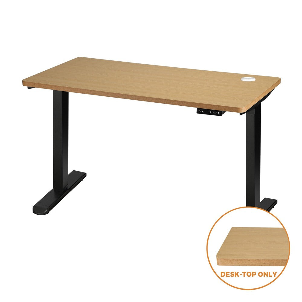 Oikiture Standing Desk Top with Drilled Hole OAK 150x75cm