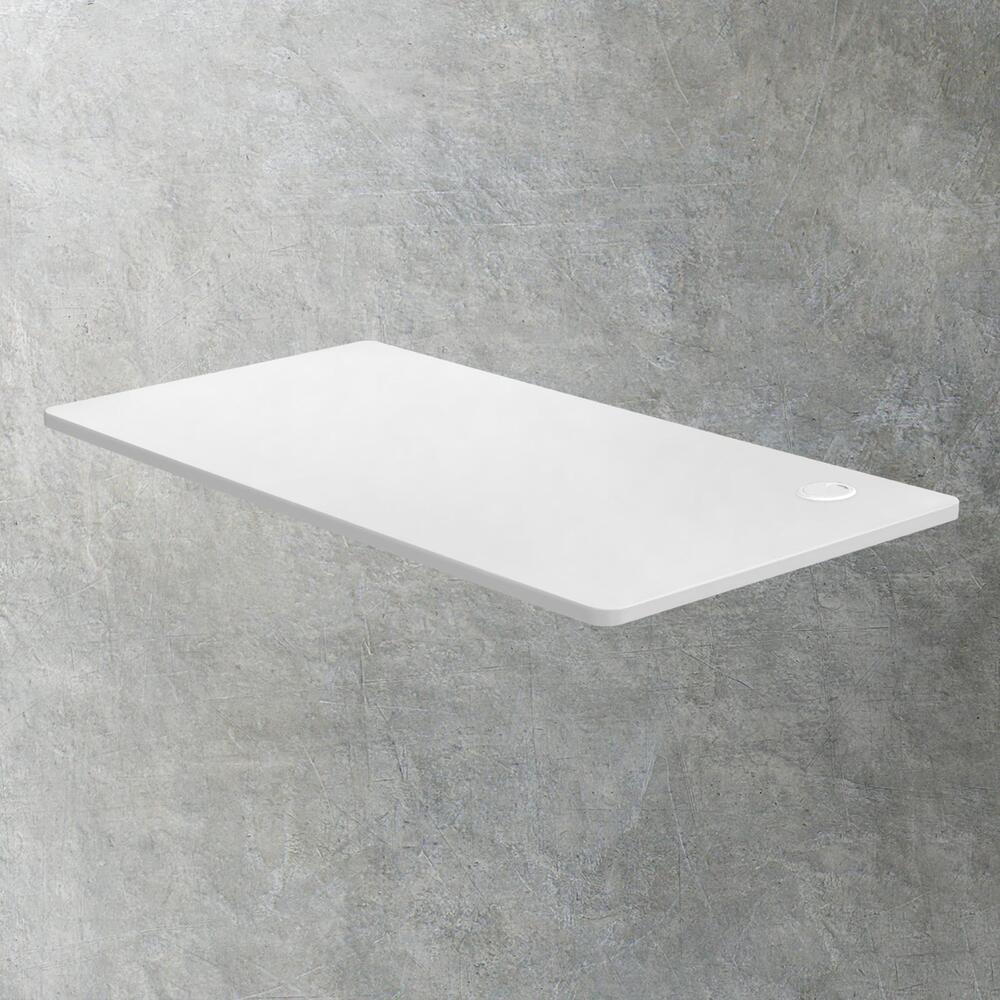Oikiture Standing Desk Top with Drilled Hole White 150x75cm