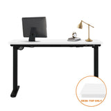Oikiture Standing Desk Top with Drilled Hole White 150x75cm - Front View