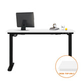 Oikiture Standing Desk Top with Drilled Hole White 150x75cm
