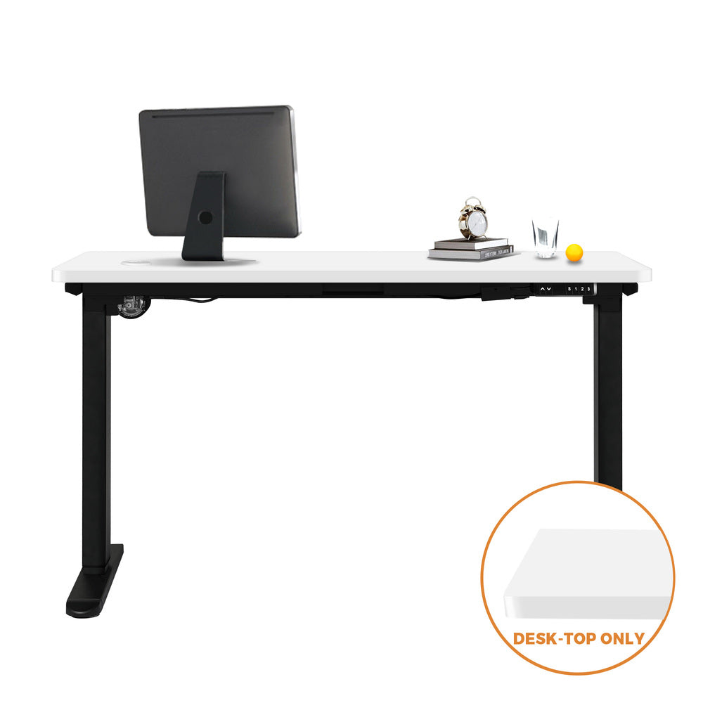 Oikiture Standing Desk Top with Drilled Hole White 150x75cm