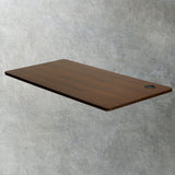 Oikiture Standing Desk Top with Drilled Hole Walnut 150x75cm - Top-Down View