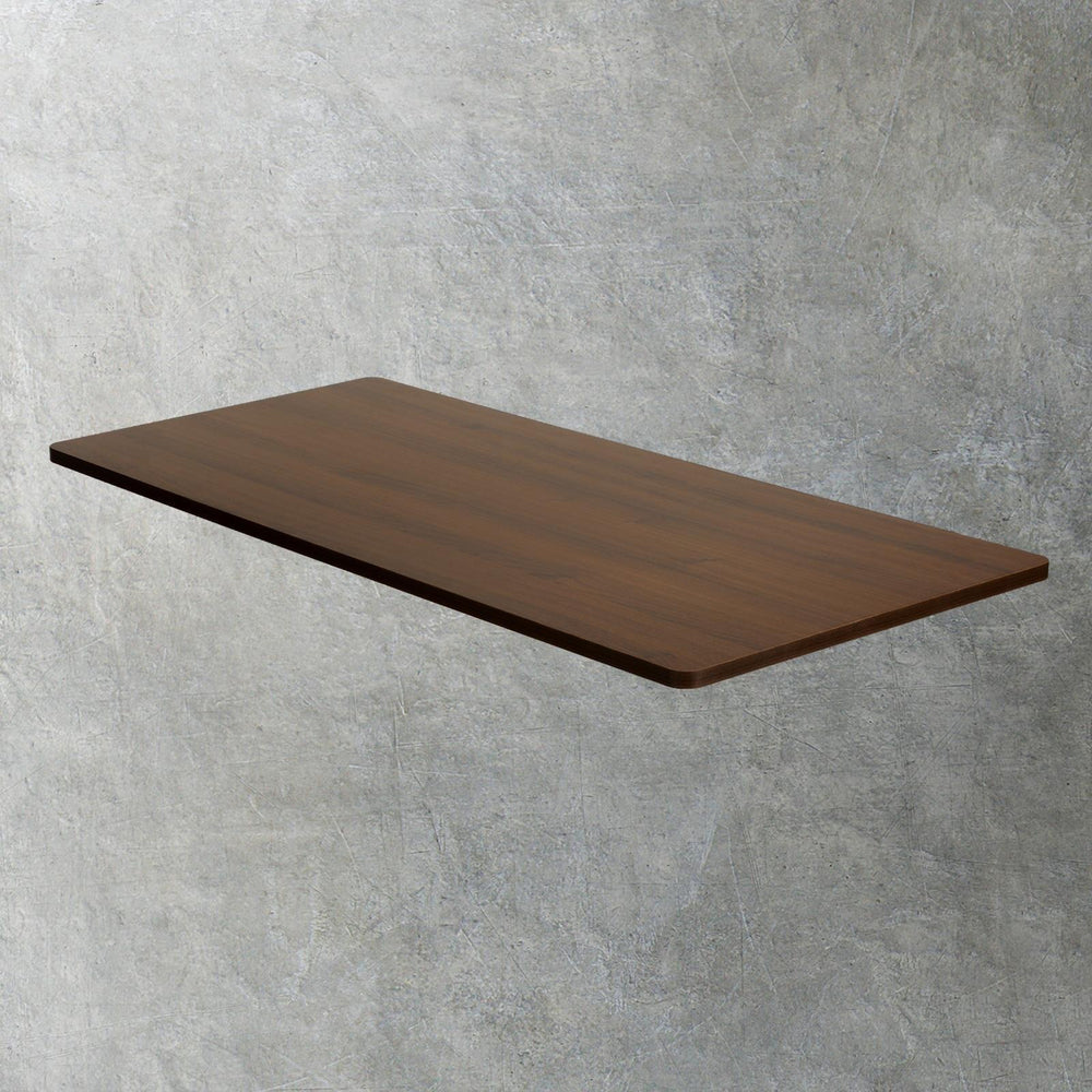 Oikiture Standing Desk Top with Drilled Hole Walnut 160x75cm