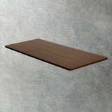 Oikiture Standing Desk Top with Drilled Hole Walnut 160x75cm - Side View