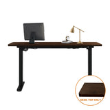 Oikiture Standing Desk Top with Drilled Hole Walnut 160x75cm - 45-Degree Angle