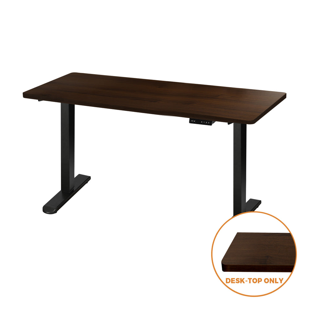 Oikiture Standing Desk Top with Drilled Hole Walnut 160x75cm