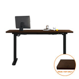 Oikiture Standing Desk Top with Drilled Hole Walnut 160x75cm - Close-Up Angle