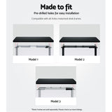 Artiss Standing Desk Top Black 120CM - Rear View