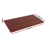 Artiss Standing Desk Top Walnut 120CM - Front View
