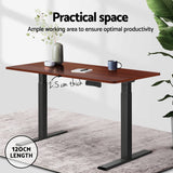 Artiss Standing Desk Top Walnut 120CM - Top-Down View