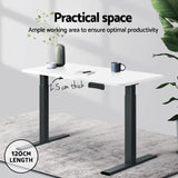 Artiss Standing Desk Top White 120CM - Top-Down View