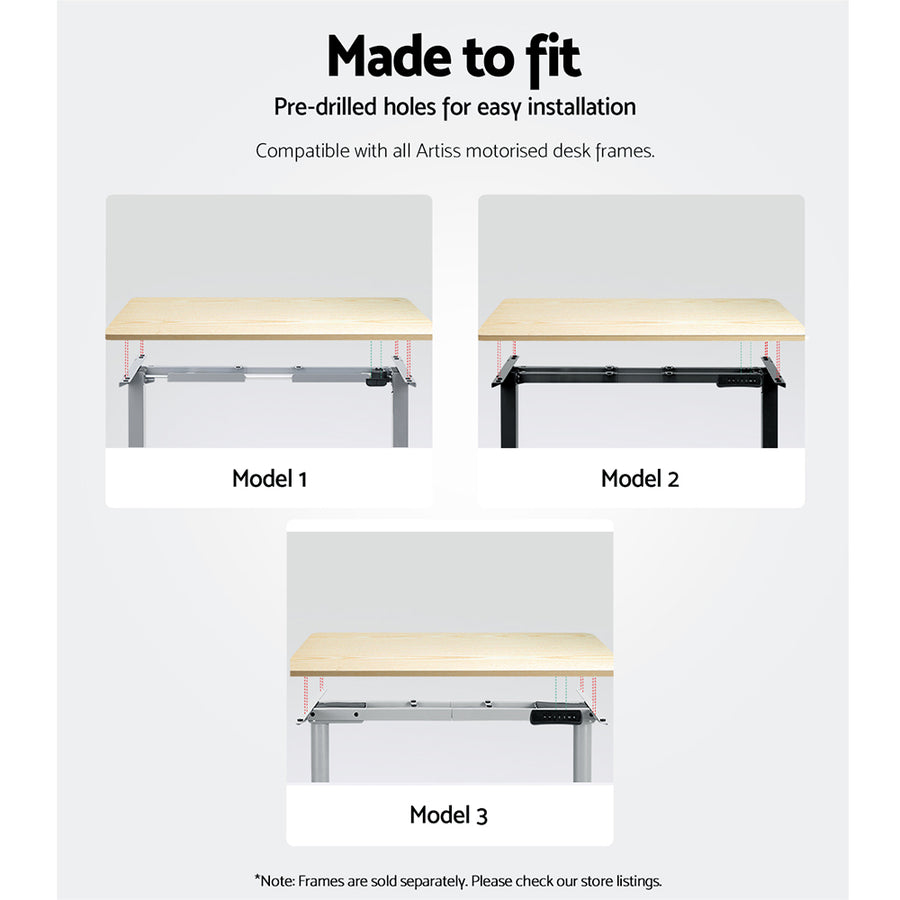Artiss Standing Desk Top White Oak 140CM, image 6