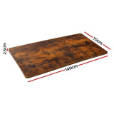 Artiss Standing Desk Top Rustic Brown 140CM - Front View