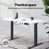 Artiss Standing Desk Top White 140CM - Top-Down View