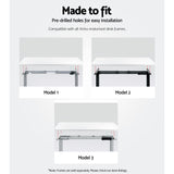 Artiss Standing Desk Top White 140CM - Rear View
