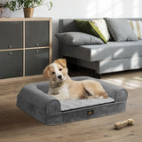 Alopet Dog Bed Memory Foam Orthopedic Removable Cushion - Rear View
