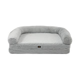 Alopet Foldable Calming Dog Bed Removable Washable Grey - 45-Degree Angle