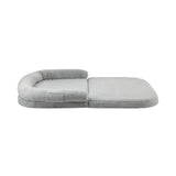 Alopet Foldable Calming Dog Bed Removable Washable Grey - Close-Up Angle