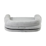 Alopet Foldable Calming Dog Bed Removable Washable Grey - Rear View