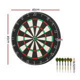 Premium 18 Steel Dartboard with Heavy-Duty Darts for Competitive Play - Front View