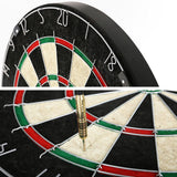 Deluxe 18 Dartboard Set with Steel Darts and Elegant Wooden Cabinet for Game Nights