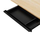 Oikiture Under Desk Drawer Pull-Out Drawer Sliding Tray Black - Front View