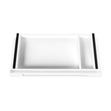 Oikiture Under Desk Drawer Pull-Out Drawer Sliding Tray White - 45-Degree Angle