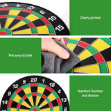 Magnetic 16-Inch Dartboard Set with Safe Darts - Ideal Kids Gift and Family Fun - Rear View