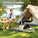 i.Pet Outdoor Dog Bed Large Water-resistant Washable Foldable Travel Dog Mat Green - Rear View