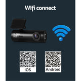 UL-tech Dash Camera 4K Hidden Front Rear WiFi - 45-Degree Angle