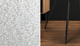 Oikiture 2x Dining Chairs Upholstered Sherpa White - Extra Image