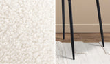 Oikiture 4x Dining Chairs Kitchen Upholstered Sherpa White
