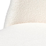 Oikiture 2x Dining Chairs Upholstered Sherpa Wooden White - 45-Degree Angle