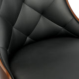 Oikiture Wooden Dining Chairs Padded Seat x2 Black - Extra Image
