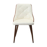 Oikiture Dining Chairs Kitchen Lounge PU Leather x6 White