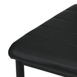 Oikiture 4PCS Dining Chairs High-Back Faux Leather Black
