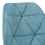 Oikiture Dining Chairs Set of 2 Velvet Blue