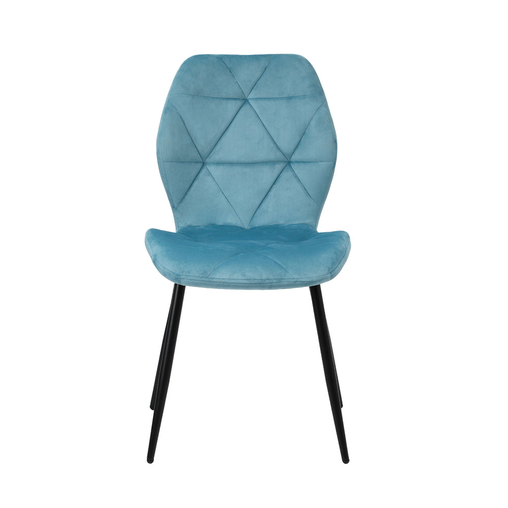 Oikiture Dining Chairs Set of 4 Velvet Blue