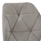 Oikiture Dining Chairs Set of 6 Velvet Grey - Front View